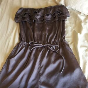 metallic grey romper  